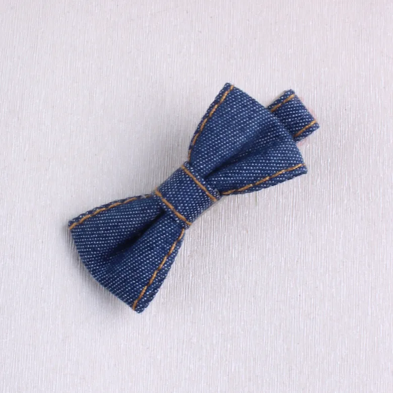 New Arrival Kids Hair Accessories denim Bowknot Hair Clip Children Crown Accessories Baby Cute Hairpins