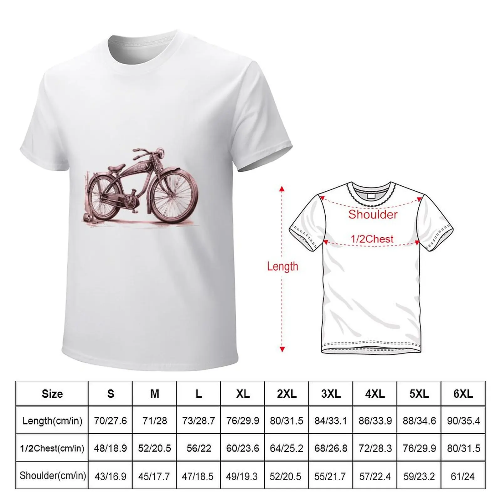 La grande bicicletta di parigi t-shirt magliette carine magliette oversize in cotone da uomo