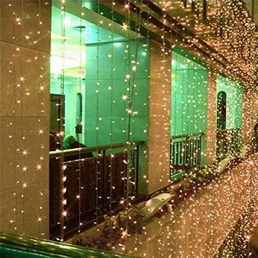 3x1M LED Wedding fairy Light christmas garland LED Curtain string Light outdoor new year Birthday Party Garden Decoration