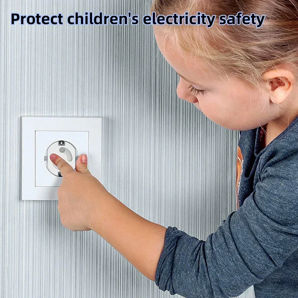 1pcs  Baby Safety Child Electric Socket Outlet Plug Protection Security Two Phase Safe Lock Cover Kids Sockets Cover Plugs