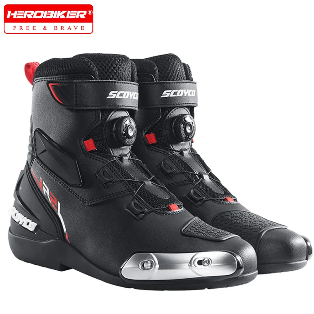 Motocross Mountaineering Boots Outdoor Road Commuter Motorcycle Riding Boots Cross Country Mountain Race Shoes Higher Quality