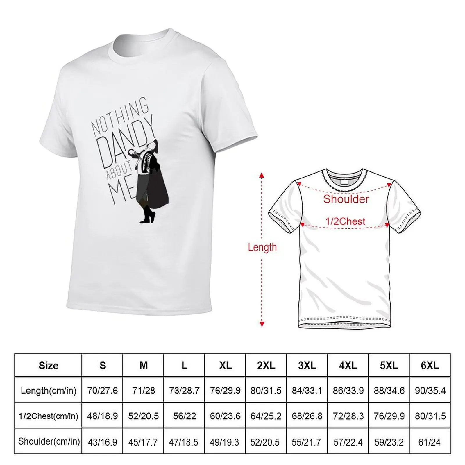 Nothing Dandy About Me T-Shirt Clothing anime clothes mens tall t shirts