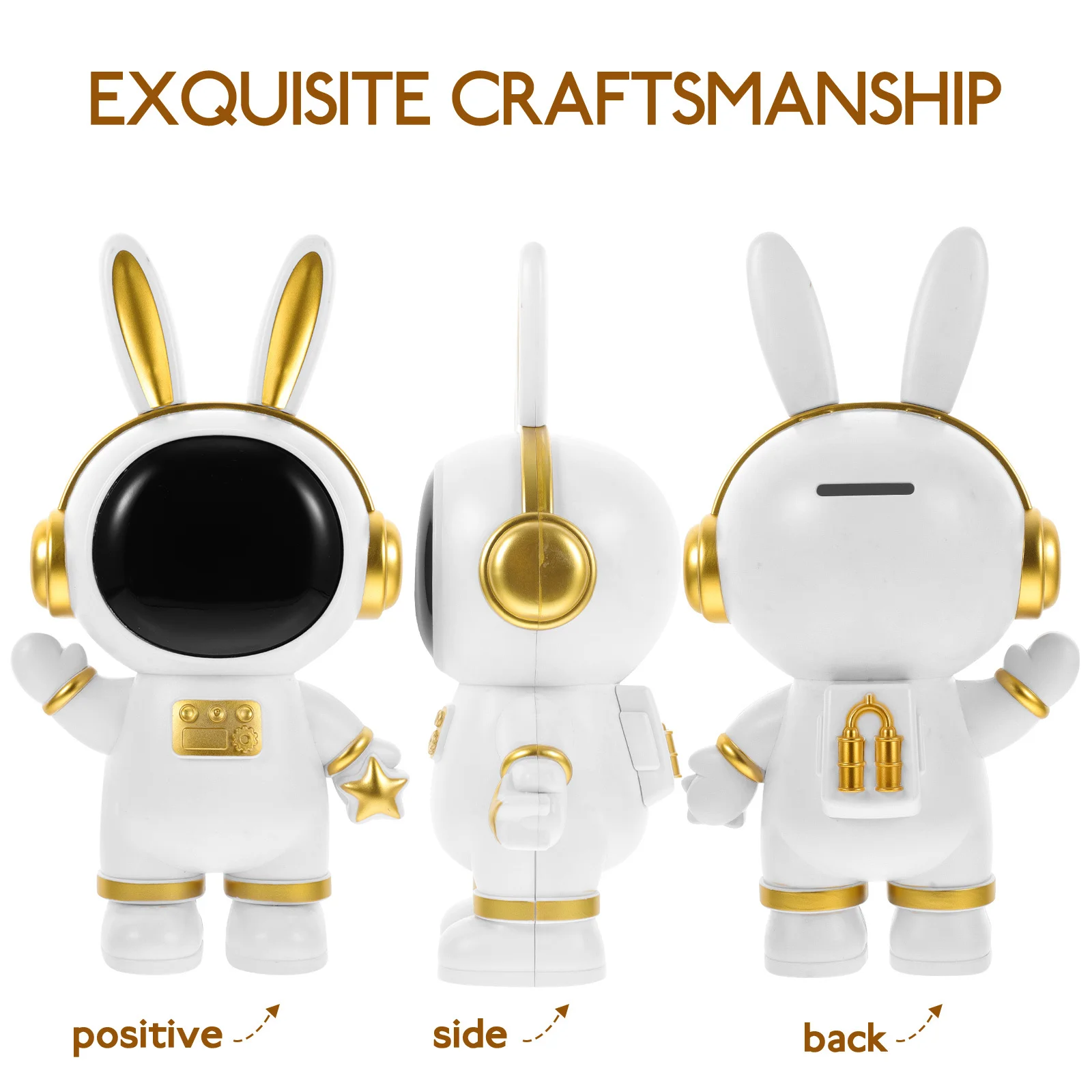 Leuke witte spaarpot voor kinderen Astronaut Space Vinyl Jar Glass Unbreakable Decorative Gift