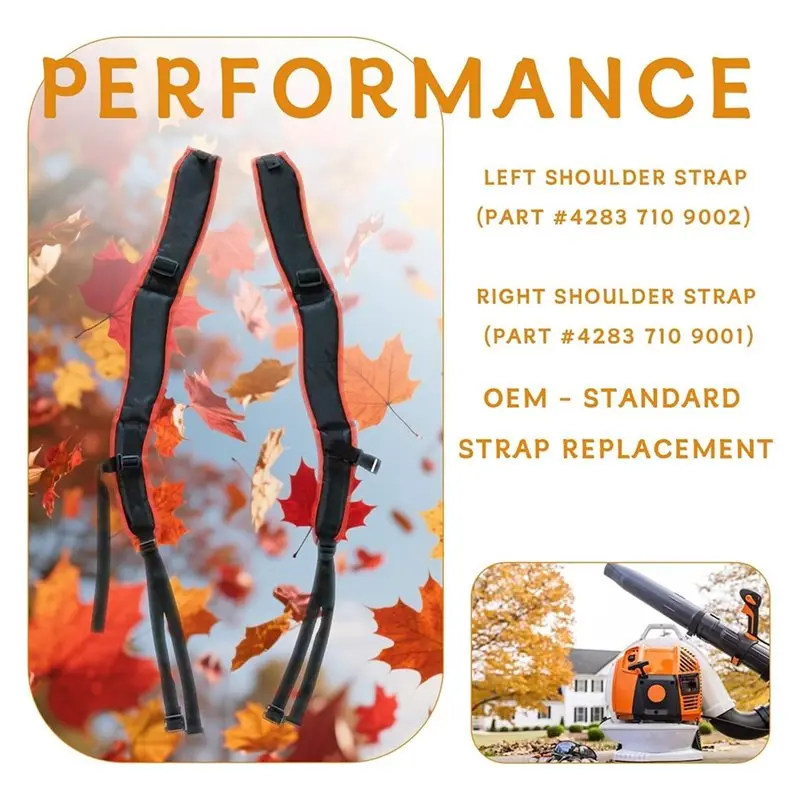 ABYN-Leaf Blower Harness Strap Set For BR800/Br800x- OEM Replacement Parts(4283 710 9001& 4283 710 9002)