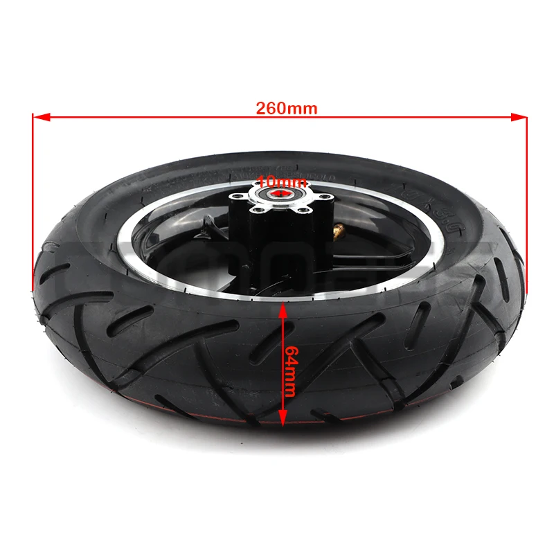 10 inch pneumatic wheels 10x3.0 tires and alloy disc brake rims suitable for electric scooter balance air cushion 10*3.0 tires