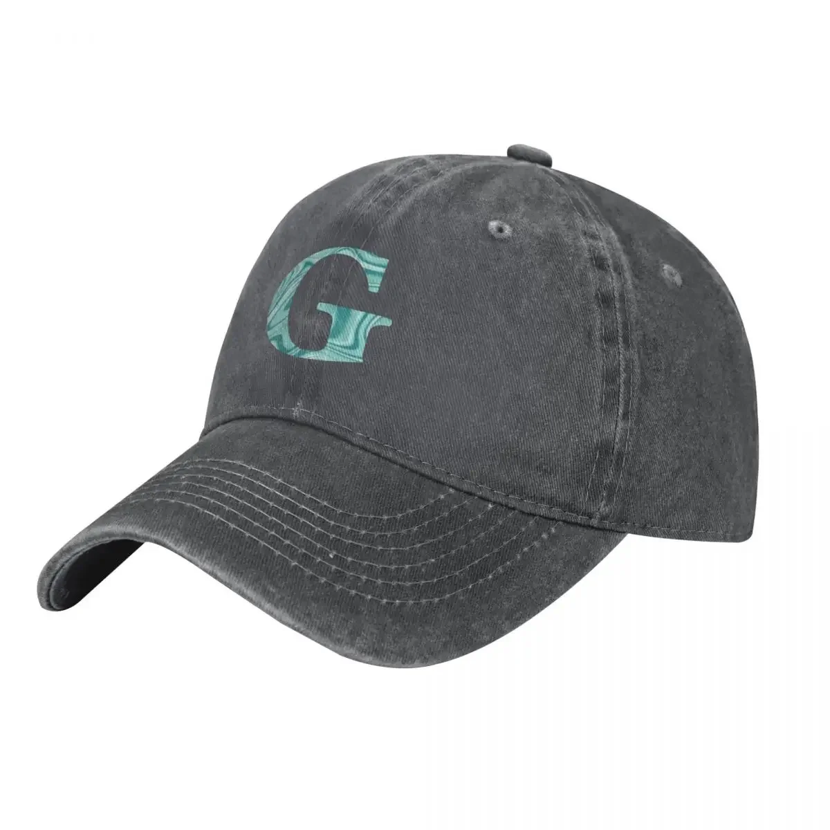 G Initial Blue Teal Swirl Baseball Cap funny hat fishing hat Anime Hat Vintage Women's Hats 2026 Men's