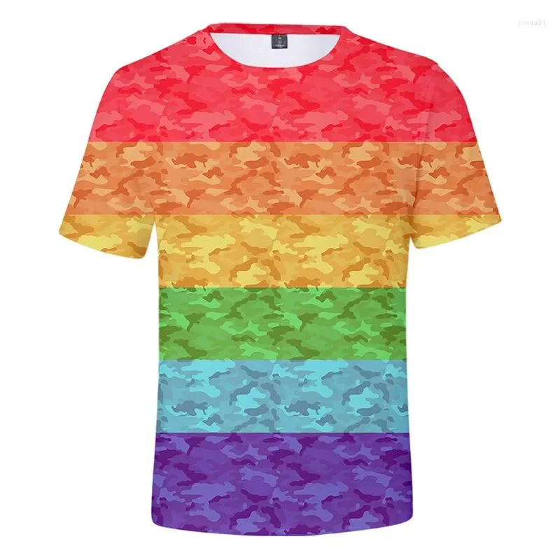 Men\'s T Shirts LGBT Rainbow Flag Lesbians Gays 3d Summer Fashion Men Women T-shirt Short Sleeve T-shirts Tee Shirt Sweatshirts