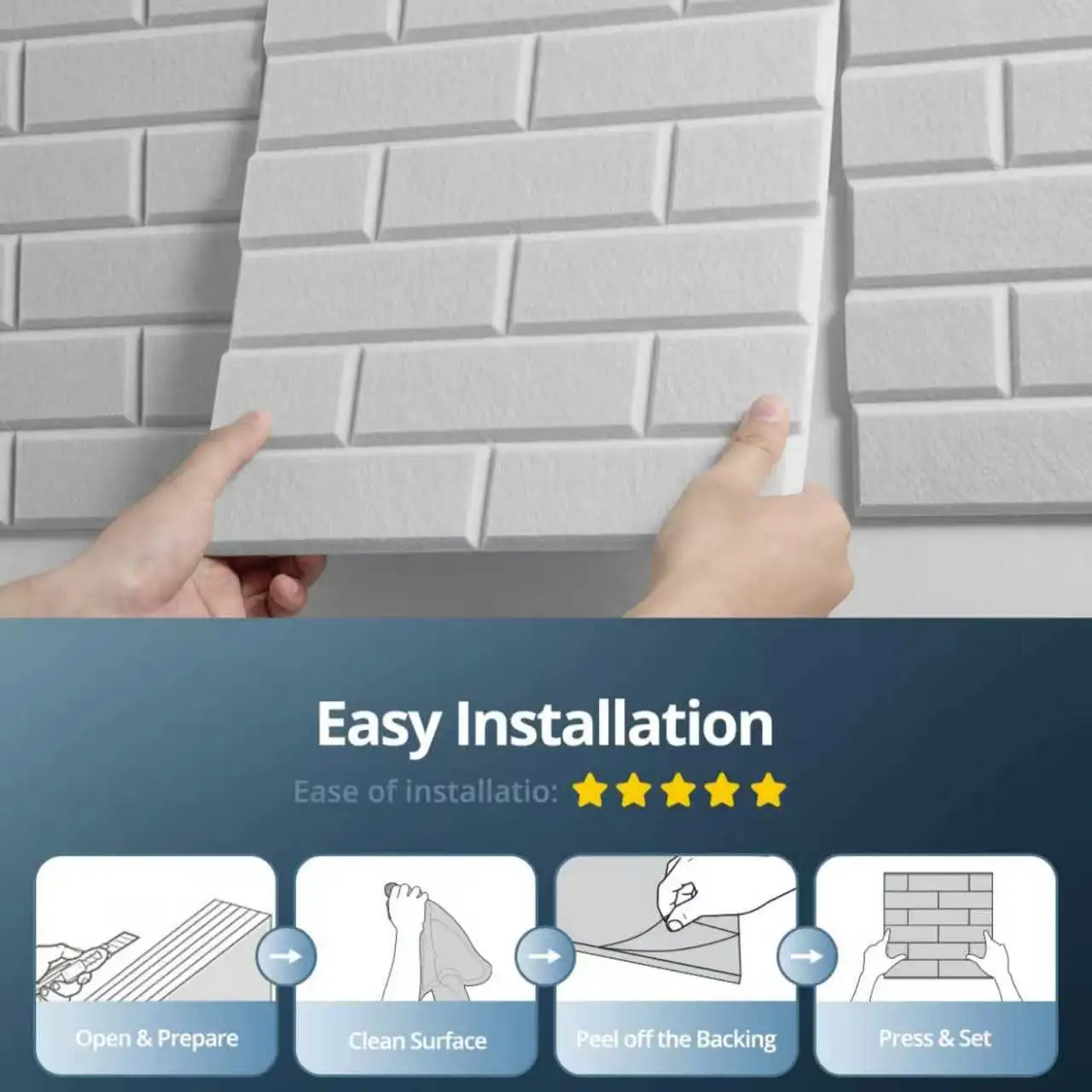 HERTBER 12Pcs High Density Self Adhesive Acoustic Panels Polyester Sound Proof Wall Tiles Studio Bedroom School Art Wall Decor