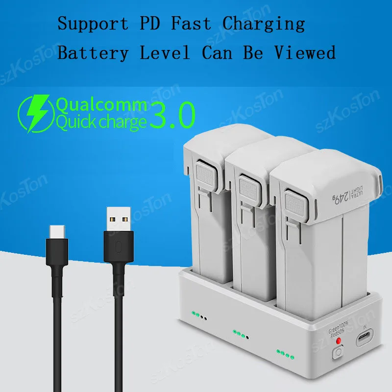 Quick Charging Hub Battery Quick Charging Automatic Detection Charger Dock Accessories for DJI Mini 4 Pro/Mini 3 Pro Drone