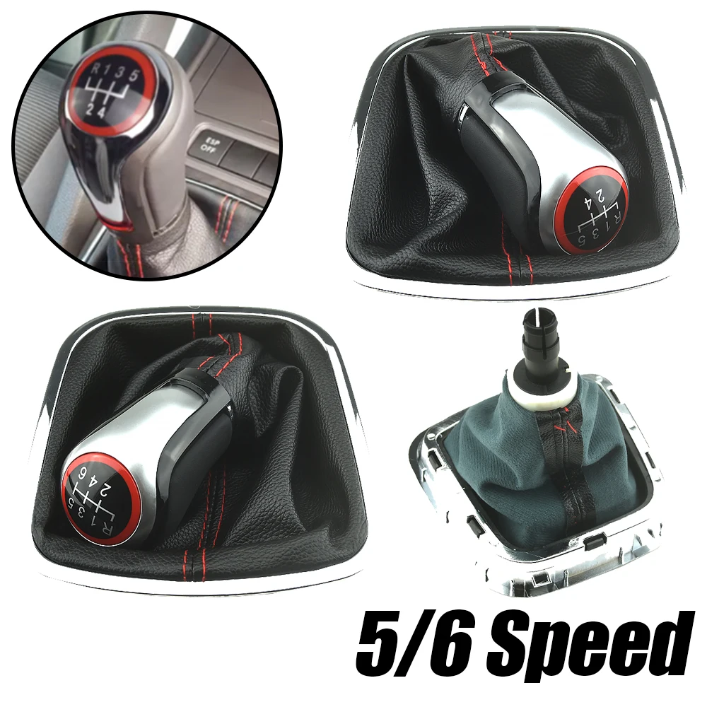 

Новый стиль ручки переключения передач для Polo 6R 6C для хэтчбека для седана 2011-2019 MT 5/6, ручка переключения уровня скорости с гетрой, крышка багажника