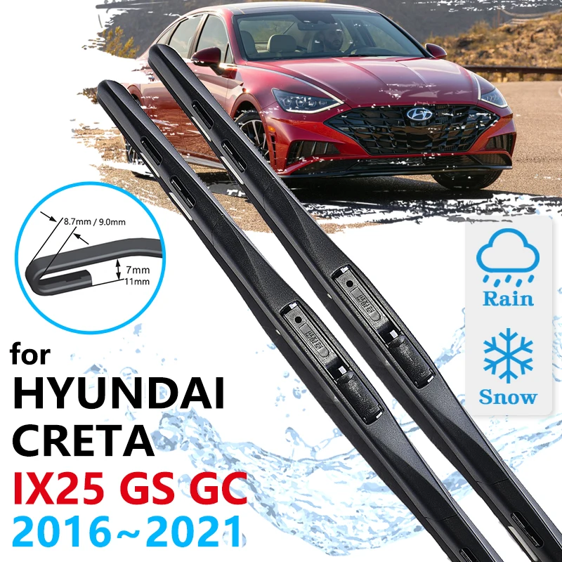 

Автомобильные передние щетки стеклоочистителя для Hyundai Creta ix25 GS GC 2016 ~ 2020 2021 GL GLS GS