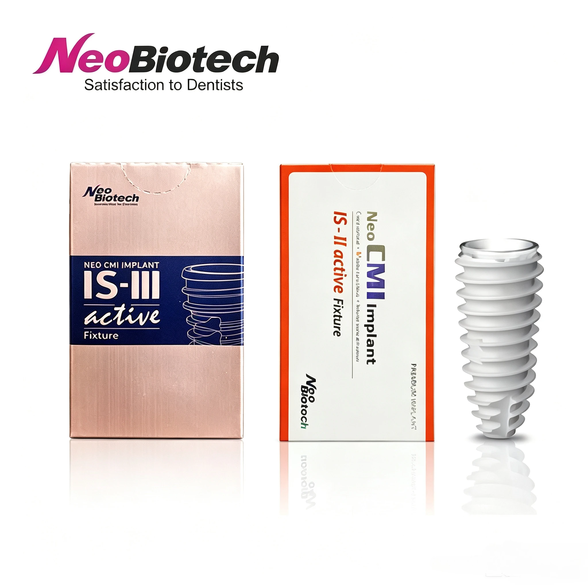 NeoBiotech IS-II & IS-III Active CMI Implant Titanium Internal Hex Threaded Dental Fixture D4.0 L10.0 Dental Lab Accessories