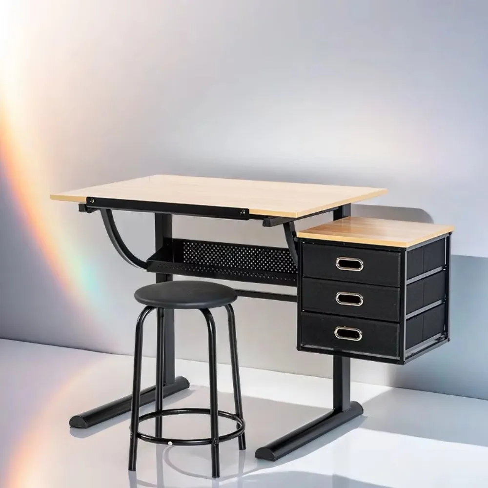 

Good Quality Height Adjustable Computer Desk And Drafting Table Drafting With Stool