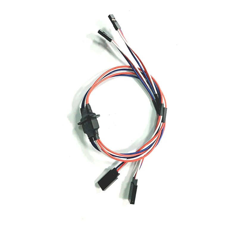 MPX 8 Pins Flange Mounted Male Female Multi Wire Dual Triple quadruple 2/3/4 Servo Extension Wire Harness 20awg for RC Plane