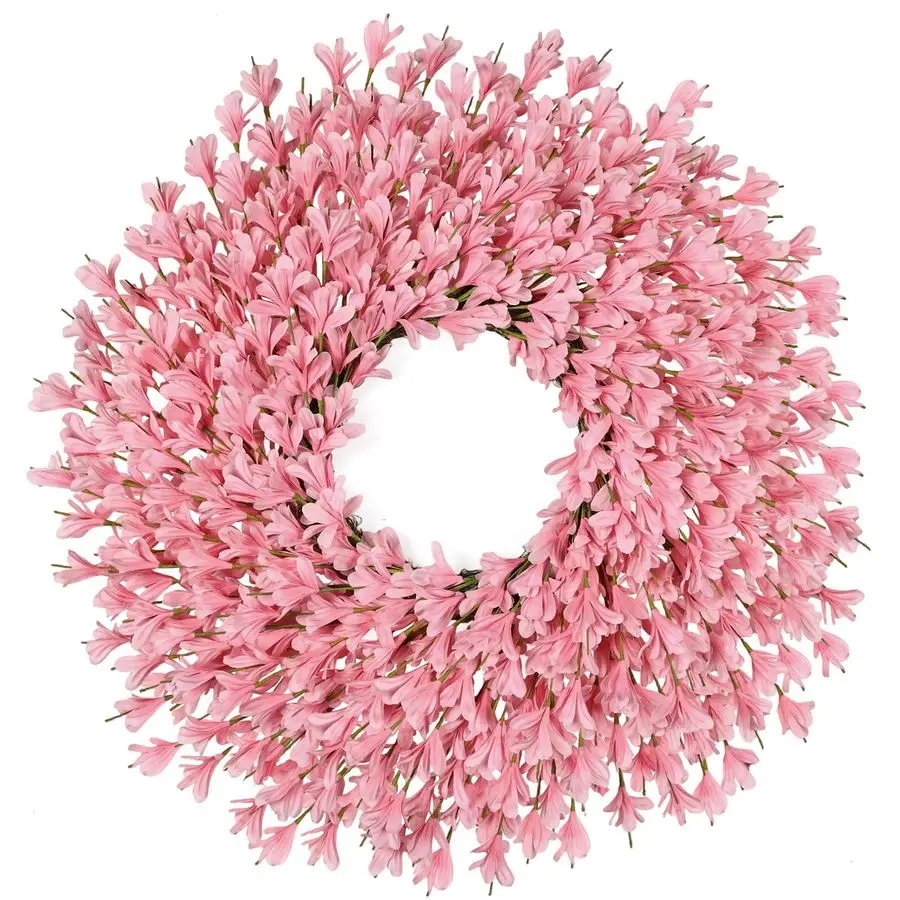 

Inch Spring Wreaths for Front Door Large Easter Valentines Forsythia Floral Summer Spring Door Wreaths Outdoor All Season Spring