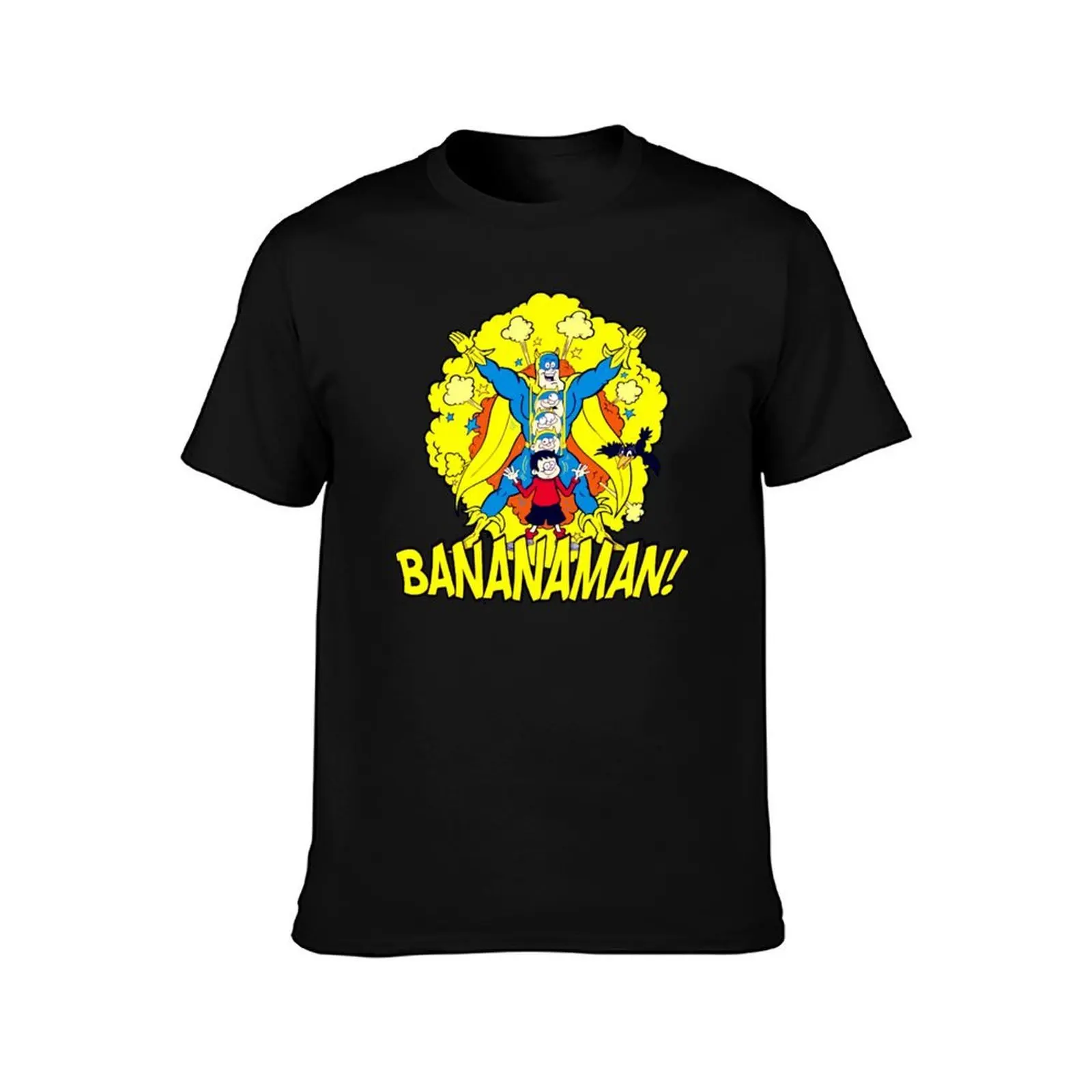 Bananaman Transformation T-Shirt Relaxed Fit Casual Short Sleeve Top T-Shirt