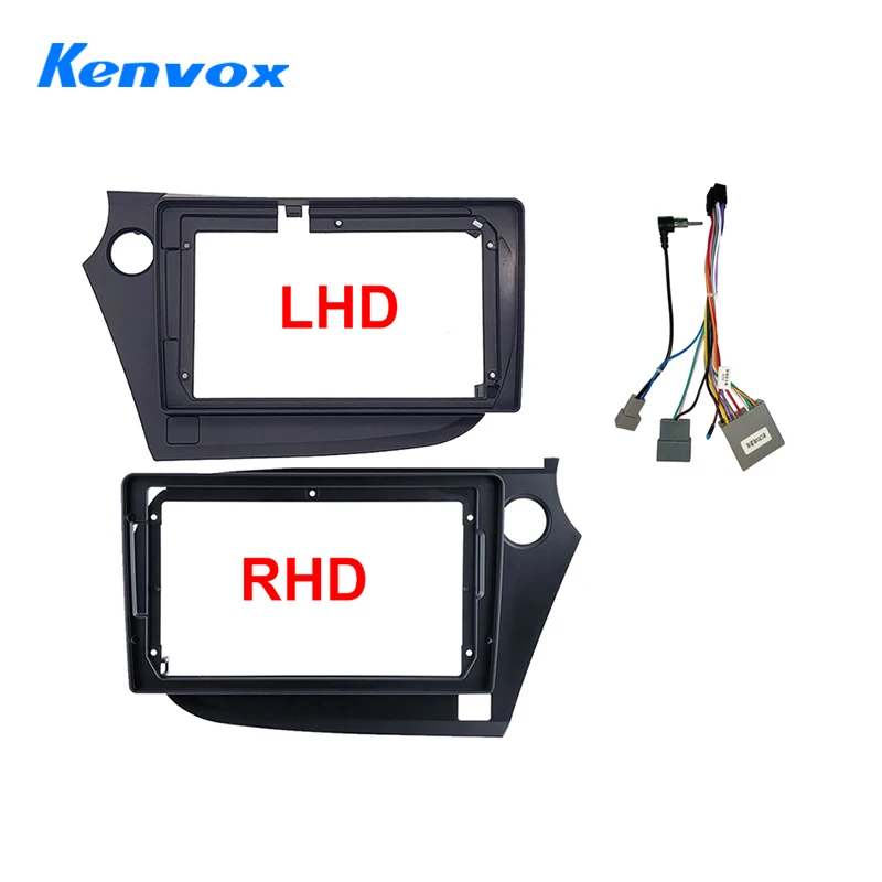 Android Car radio frame For HONDA INSIGHT 2009 2din Stereo fascia Panel Wiring Harness Plug Power Cable