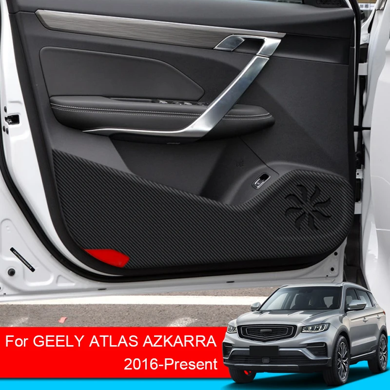 

Car Door Anti Kick Pad For GEELY ATLAS AZKARRA 2016-2025 Leather Protection Film Protector Sticker Carbon Trim Auto Accessories