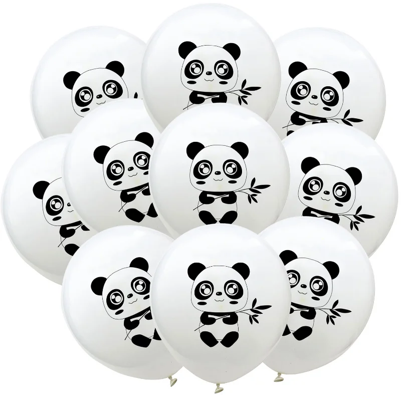 10/15pcs 12inch Panda Latex Balloon Bamboo Pattern Decoration Panda Theme Party Confetti Balloon Baby Shower Birthday Supplies