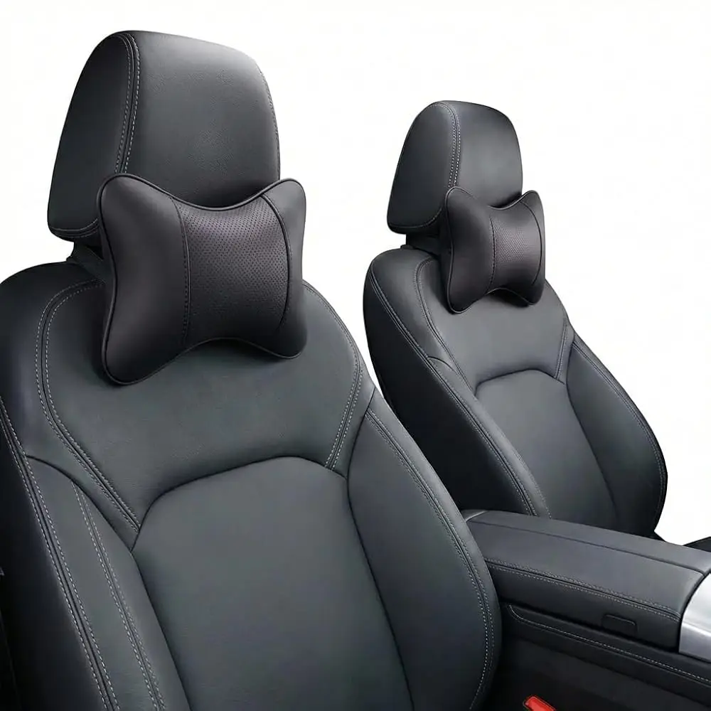

Car Pillow for Car Neck Pillow for Driving Seat Leather Neck Support Soft Cushion Support Head-Rests for Vehicle Sleeping wit