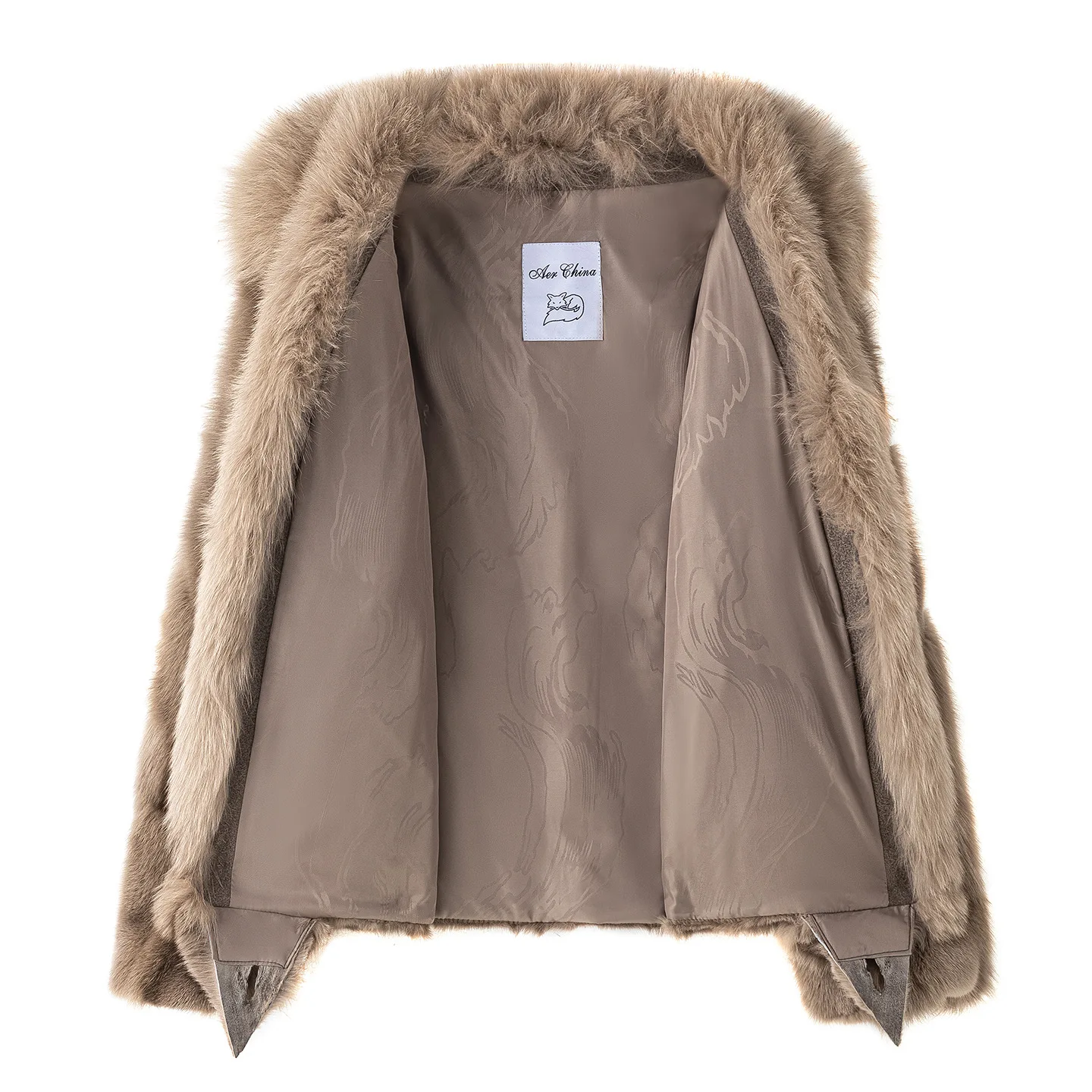 Inverno novo estilo casaco de pele de raposa das mulheres jovens com gola de pele grande elegante comute manga longa com decote em v tamanho adulto