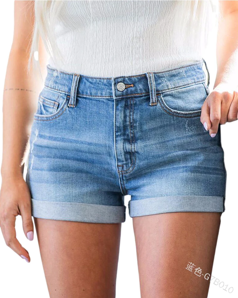 

Women's casual slim-fit denim shorts for spring/summer