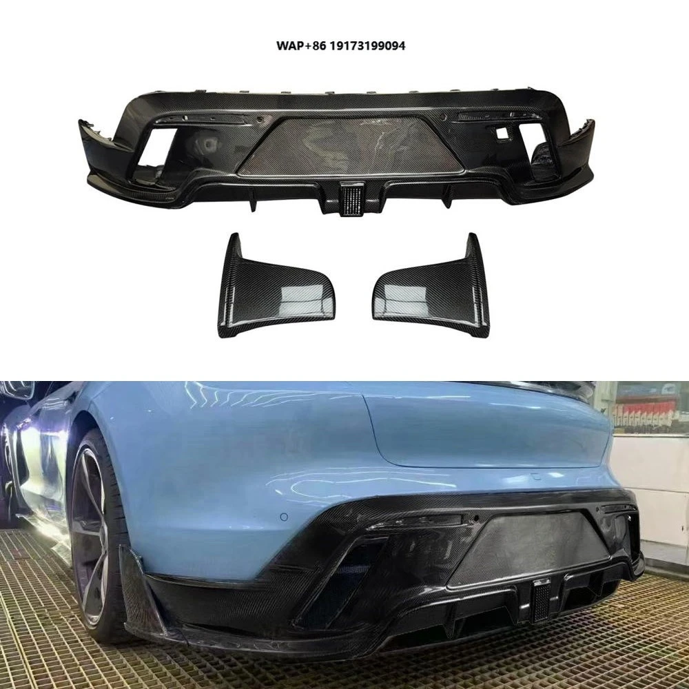 

Диффузор заднего бампера из настоящего карбона 9J1 для Taycan / Turbo S 2019-2024