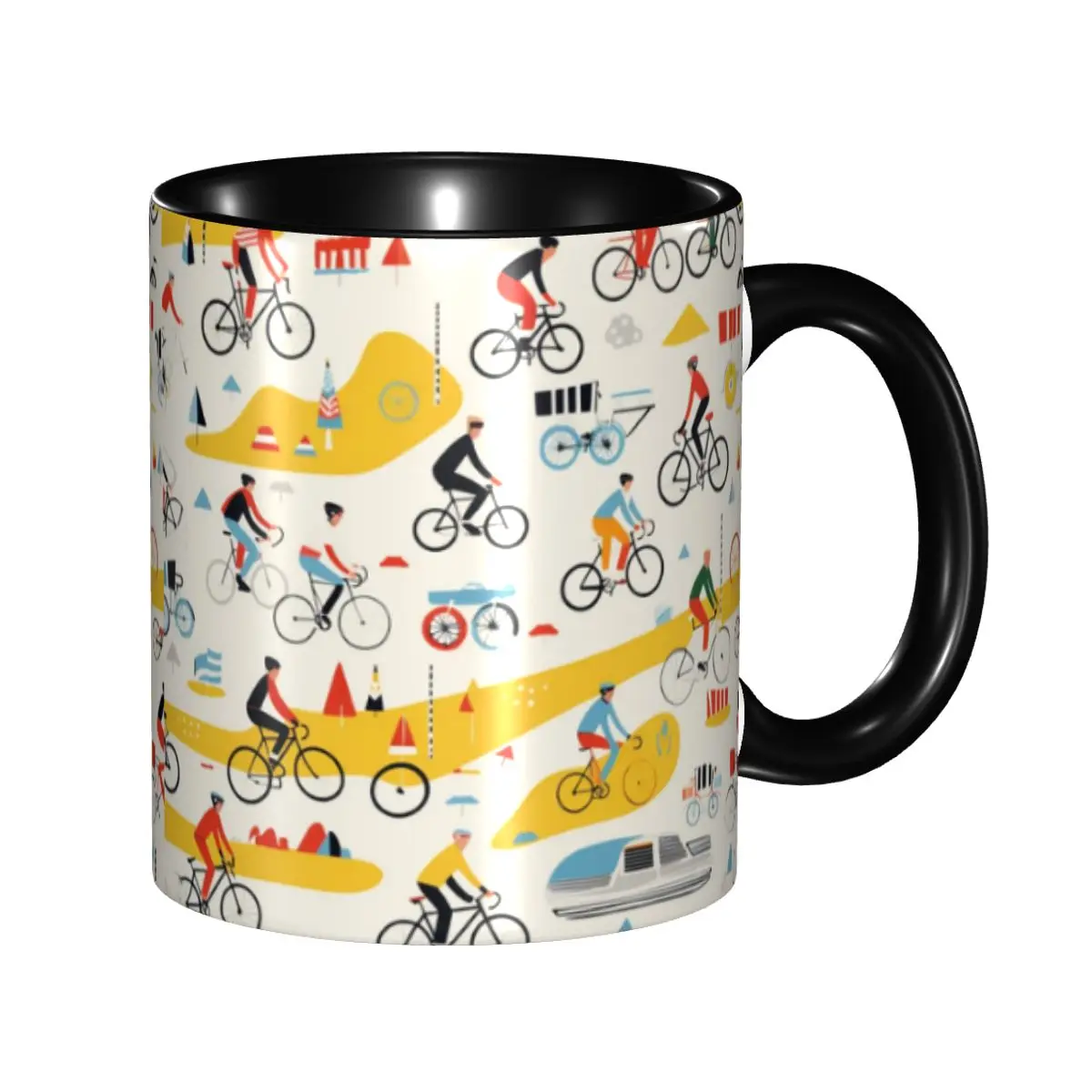 DIY Tour De France Cycling Race Ceramic Mugs Personalized Coffee Cup Creative Gift
