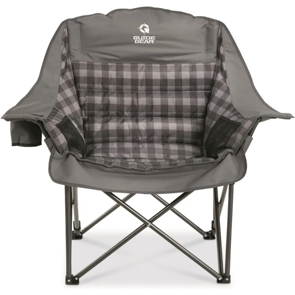 كرسي محمول كبير الحجم قابل للطي للاستخدام في الهواء الطلق والشاطئ والكبار، رائع للتخييم والاسترخاء