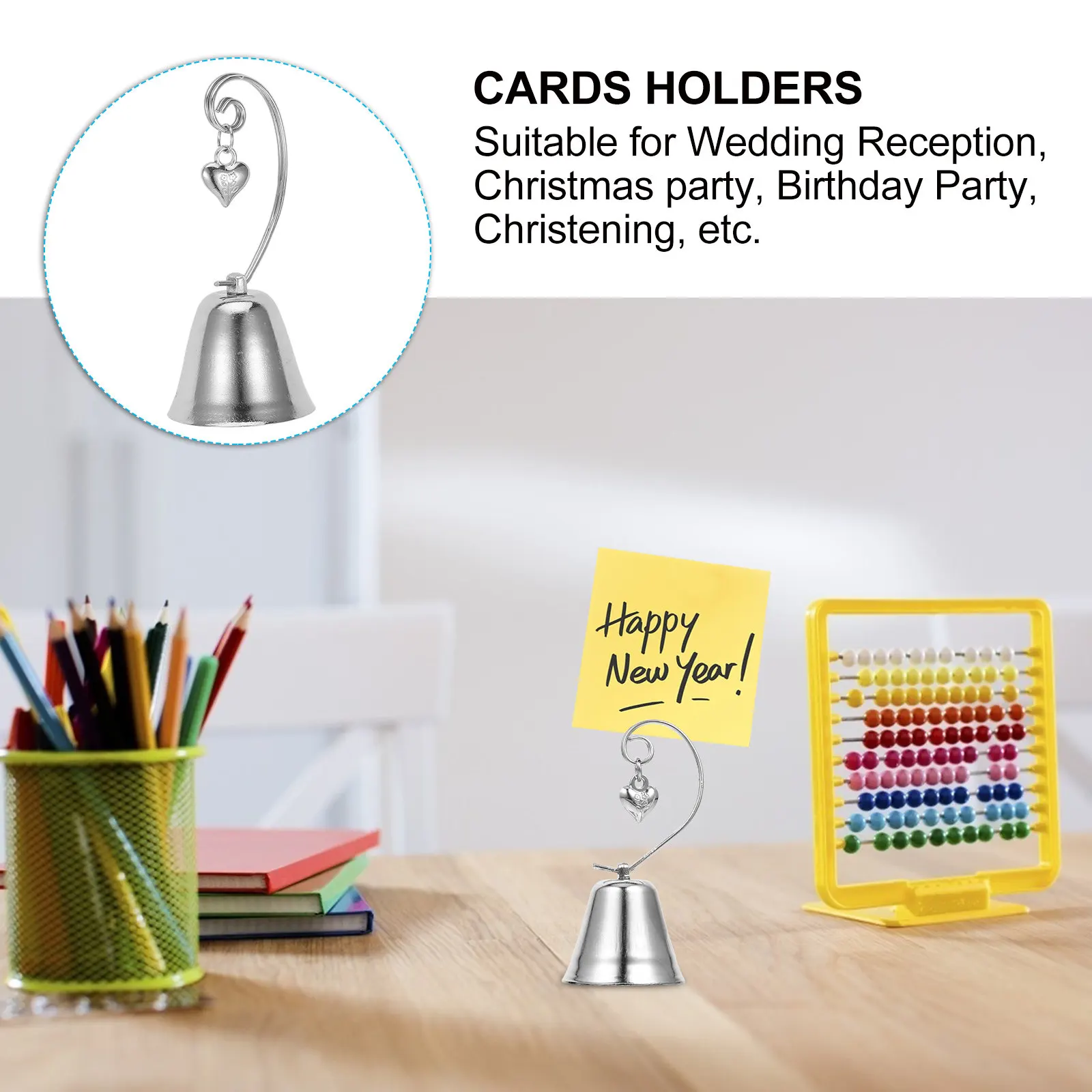 Iron Desktop Card Holder Table Number Place Card Photo Memo Clip Display Stand for Wedding Restaurant Menu