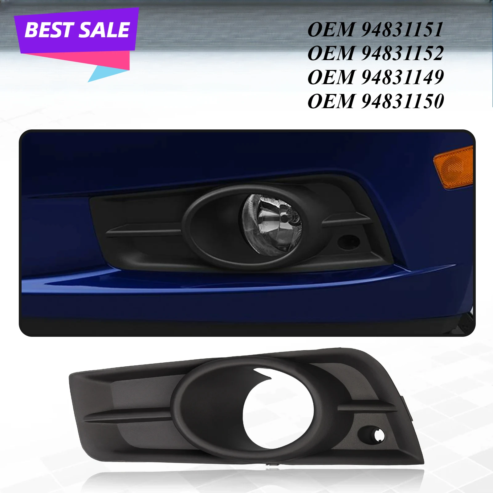 

Fog Light Frame Lamp Trim Grill Cover Under Front Bumper For CHEVY Cruze 2011-2015 94831151 94831152 Car Accessories