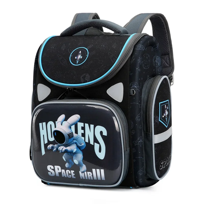 New Girls Boys Orthopedic School Bags Kids Space Satchel Folding Waterproof Rucksack Primary School Students Backpacks Grade 1-3