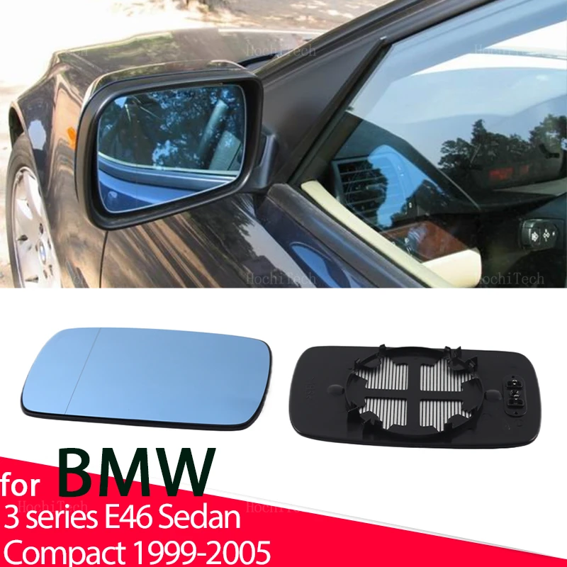 Left Right Wing Mirror Glass Heated Driver Passenger Side For BMW 3 series E46 Sedan Compact 1999-2005 Side Heating Mirror Glass