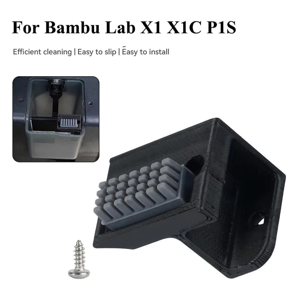 High Quality for Bambu Lab X1/ X1C/P1/P1S Nozzle Wiper Nozzle Brush Silicone Brush Mounted Scrubbers Cleaner Hotend Wiping