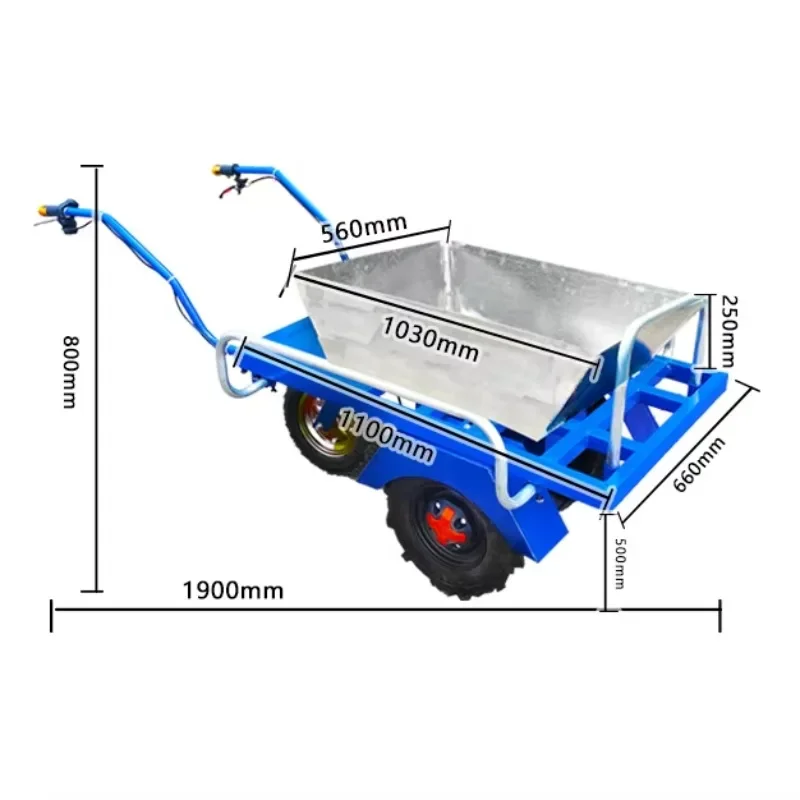 Electric trolley motor 48V 650W high power Electric wheelbarrow for agricultural use