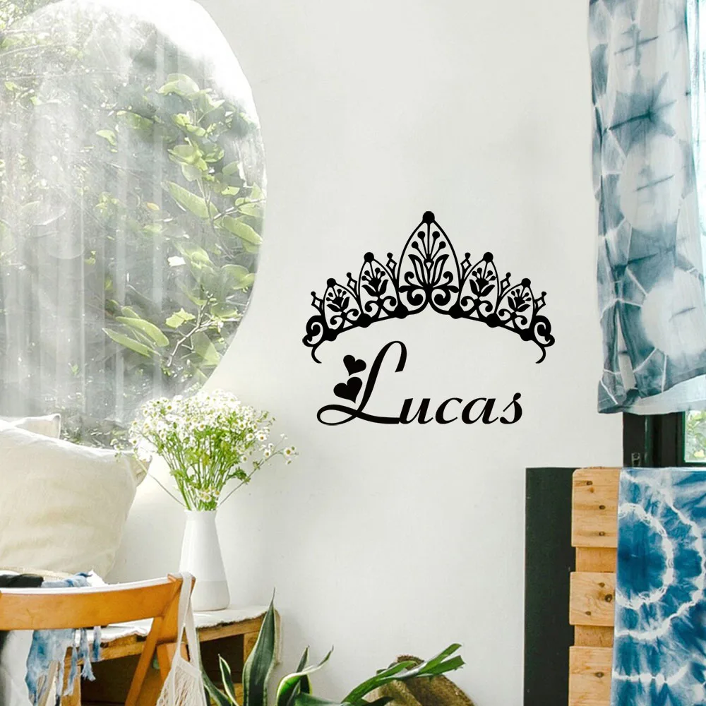 1PC NEW Queen Customized Name Wall Stickers Waterproof Wall Art Decal For Study Room Vinyl Art Decal