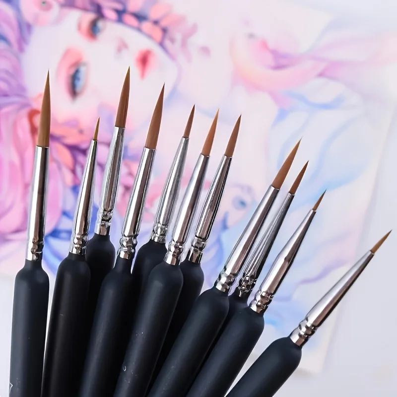 

11pcs fine brush pens, DIY colorful painting pens, suitable for watercolor painting, oil painting, acrylic painting and artists