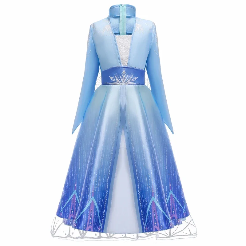 New Halloween Elsa Dress Girls Elsa Costumes Snow Queen Elza Anna Princess Party Fantasia Dresses Kids Girls Clothing Set