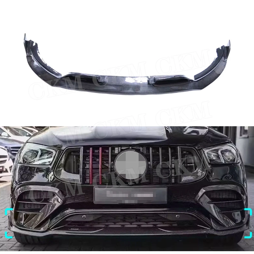 

Carbon Fiber Front Bumper Lip Spoiler Diffuser Chin Body Kits for Benz GLE Class C167 GLE350 GLE53 AMG Sport Coupe 2020-2023 FRP