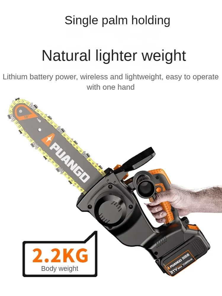 Handheld Cordless Planer and Lithium Battery-Powered Chainsaw for Woodcutting and Home Use, Perfect for Any Job