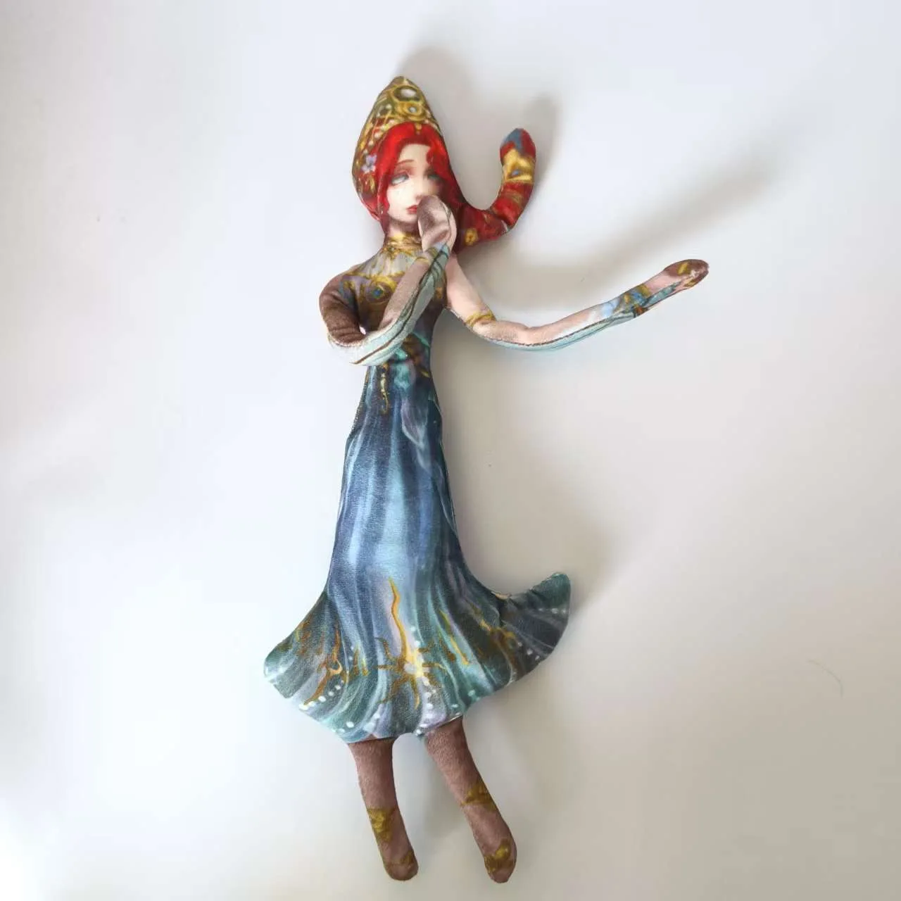 흰색 테두리가 없는 다섯 번째 성격의 새로운 어부 코스프레 추상 그림, 손과 발에 철사 골격 인형이 있는 그림