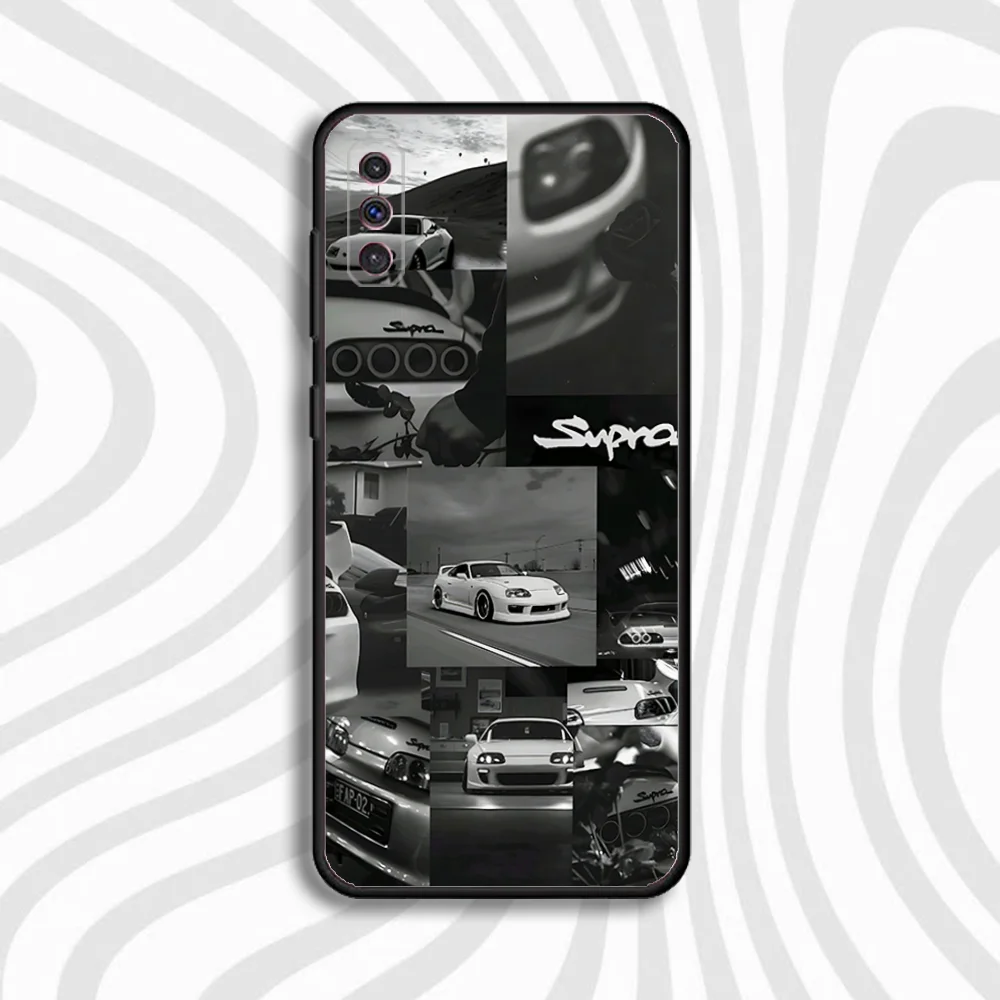 MK4 S-Supraesเคสโทรศัพท์รถยนต์สําหรับSamsung S 25,24,23,22,30,21,10,9,Ultra,Plus,Lite,FE,4,5Gเคสสีดํา