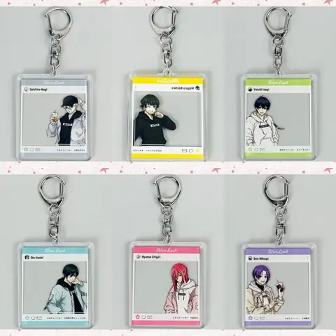 Anime Acrylic Key Ring for Blue Lock Seishiro Nagi Meguru Bachira Yoichi Isagi Rin Itoshi Sns Style Acrylic Key Chain Pendant