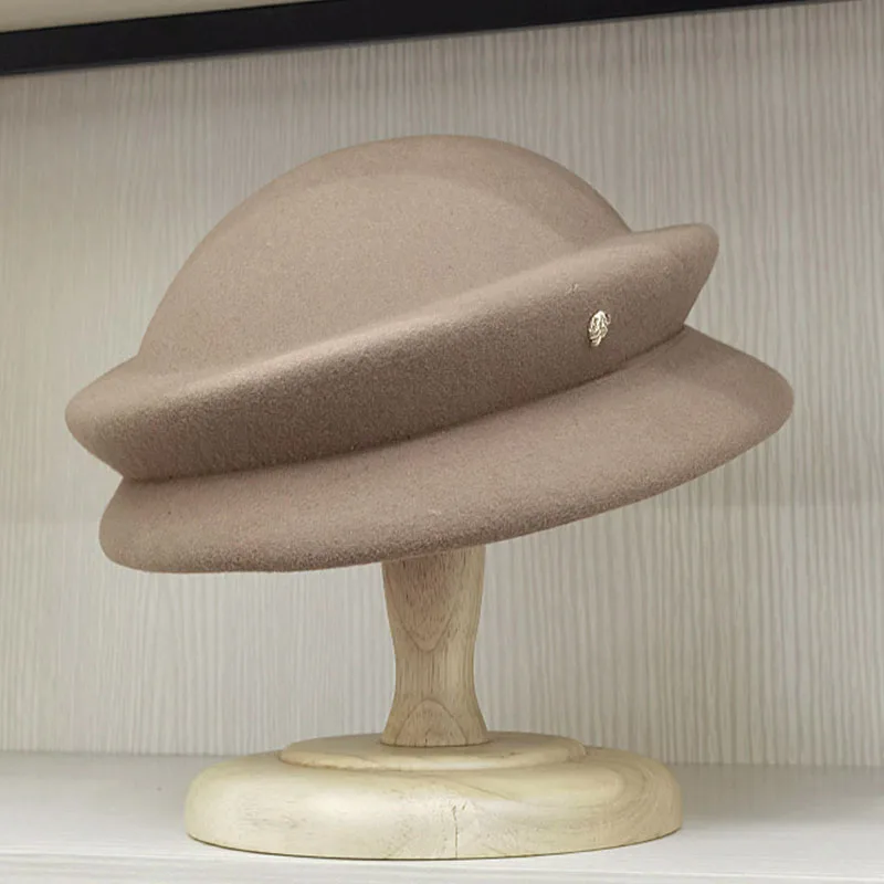 Saucy Millinery Beret French Style Women Warm Hat Wool Winter Hat Lady Wedding Church Fedora Hats Pillbox Hat Fashion Felt Hat