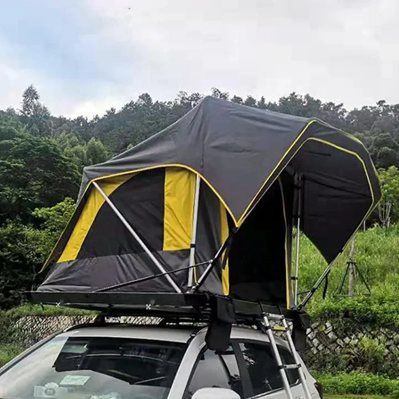 300D Oxford car roof top Waterproof Travelling Outdoor Retractable Camping suv car roof top tent with awning