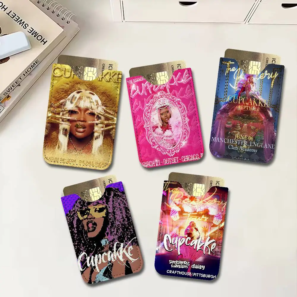 Rapper C-Cupcakke Dauntless PU Leather Cardholder Ultra Slim Credit ID Card Organizer Lightweight Business Card Holder