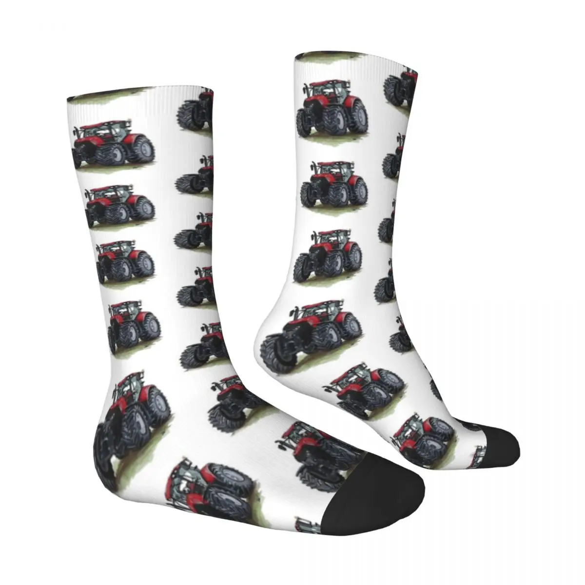 Big Red Tractor Tractors Unisex Winter Socks Running Happy Socks street style Crazy Sock