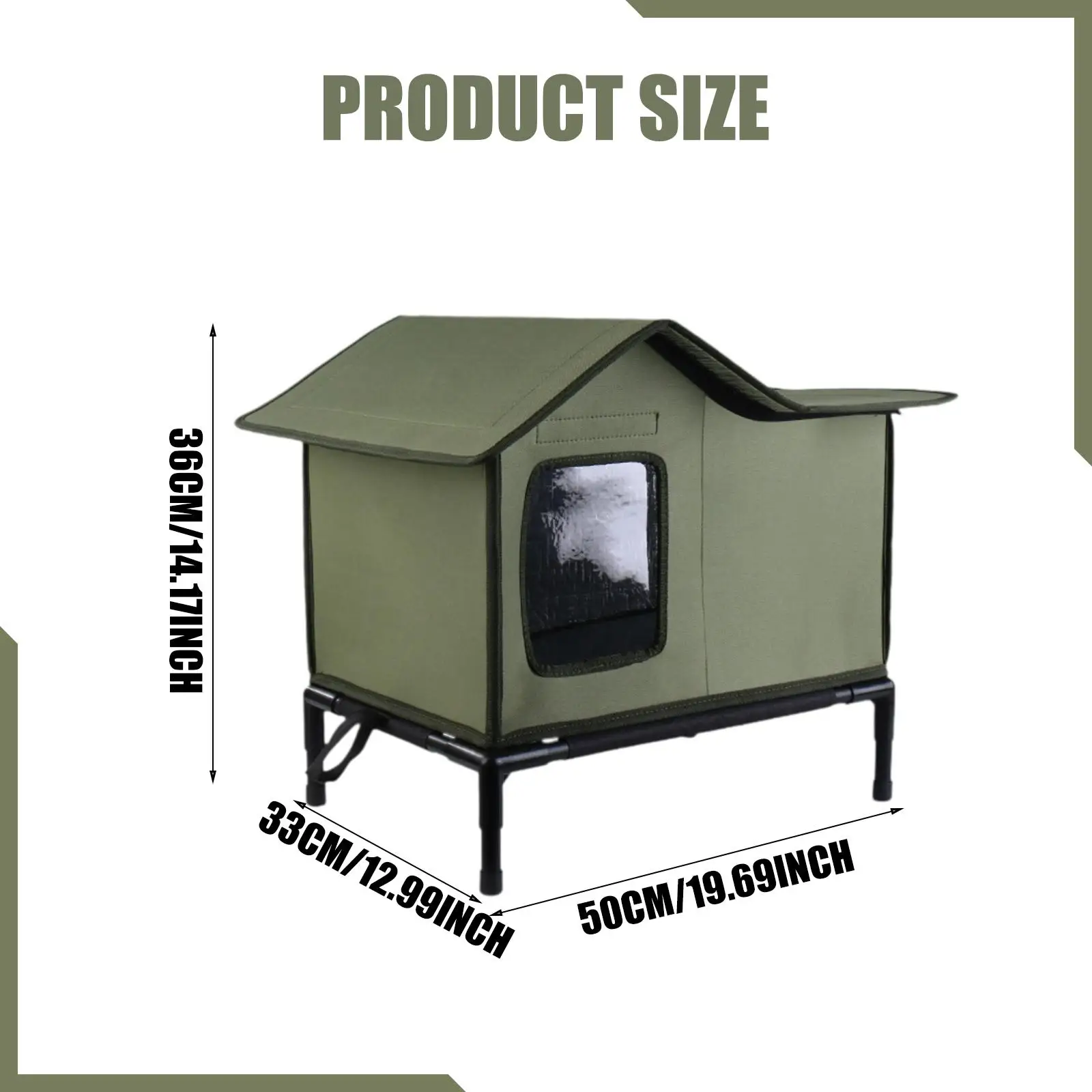 Cat House for Outdoor Cats Cat Kennel Cat Nest Warm Weatherproof Waterproof Pet