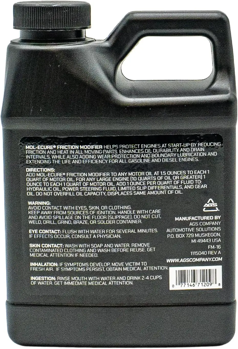 مادة مضافة زيت تعديل الاحتكاك FM16 - تقلل الاحتكاك والحرارة والتآكل - تعزز اقتصاد الوقود وتزييت البدء - 16 أونصة #2
