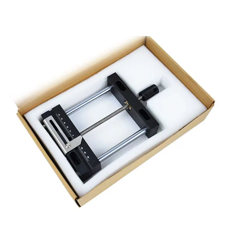 140x320mm Aluminium Flat Tongs Vice Vise Fixture Flat Tongs Screw Parallel-jaw Vice Plain Vise QGG for DIY Wood Metal Working